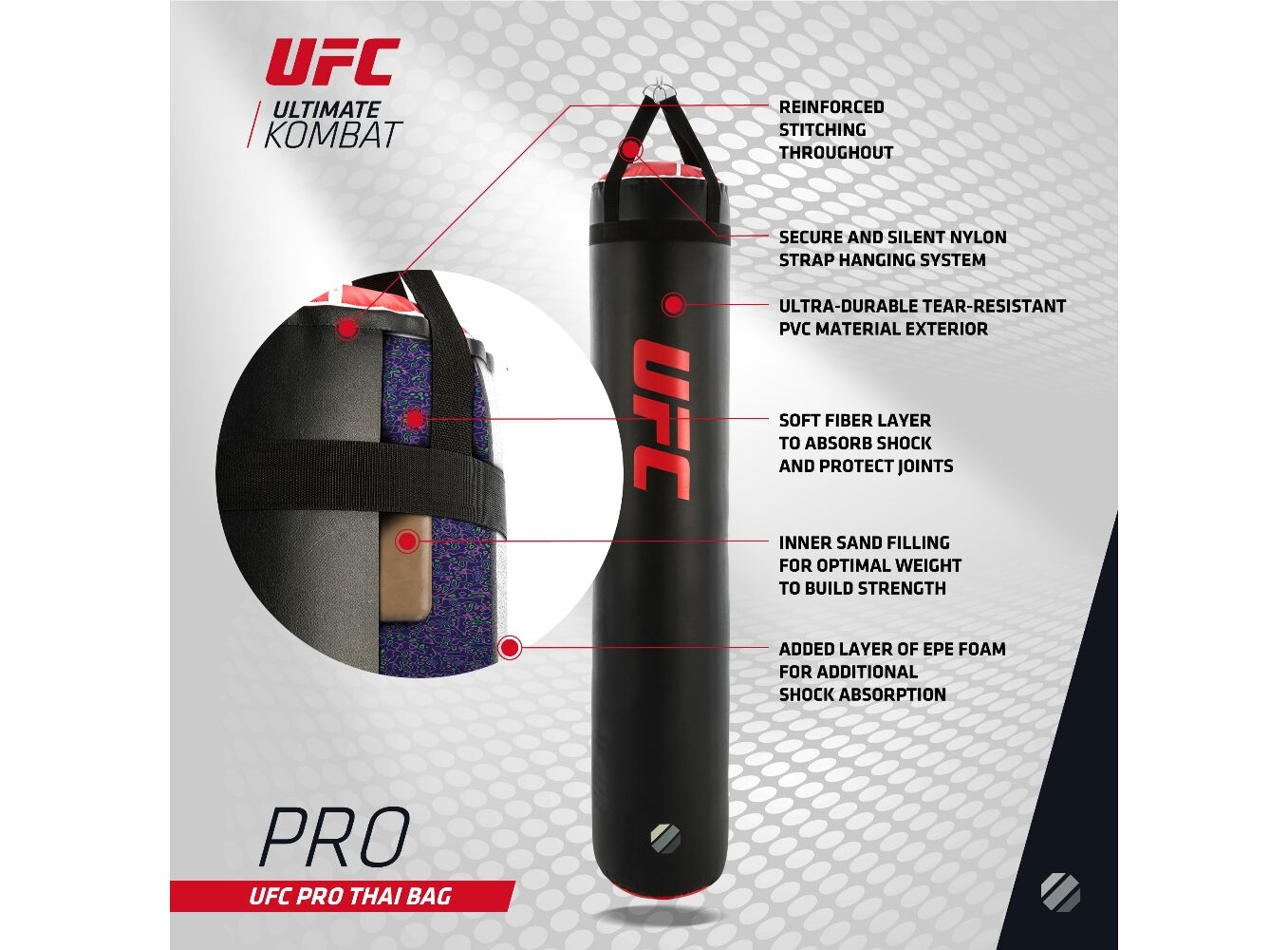 Punching Bags :: Punching Bags :: UFC PRO Thai punching bag 46 Kg full -  Combat Sport best MMA Shop in Switzerland