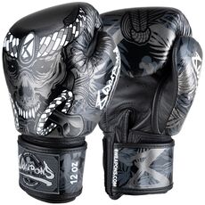 8W-8140011-1-8 WEAPONS Boxing Gloves - Bone Island black 10 Oz