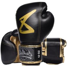 8W-8140009-3- Boxing Gloves - Premium black-gold 14 Oz
