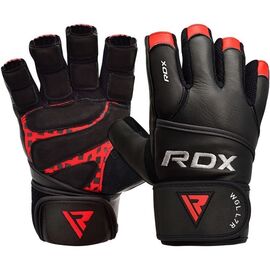 RDXWGL-L7R-S-RDX L7 Crown Leather Fitness Gloves with Strap