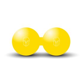 GL-7649990879963-Double massage ball in ebonite &#216; 13cm | Yellow