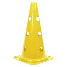 GL-7640344752123-Cones 38cm perforated 12 holes for &#216; 25mm stakes (set of 2) | Yellow