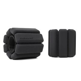 GL-7640344758262-Weighted silicone wristbands 2 x 0.5 kg | Black