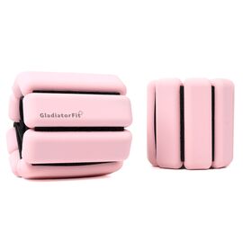 GL-7640344758279-Weighted silicone wristbands 2 x 0.5 kg | Pink