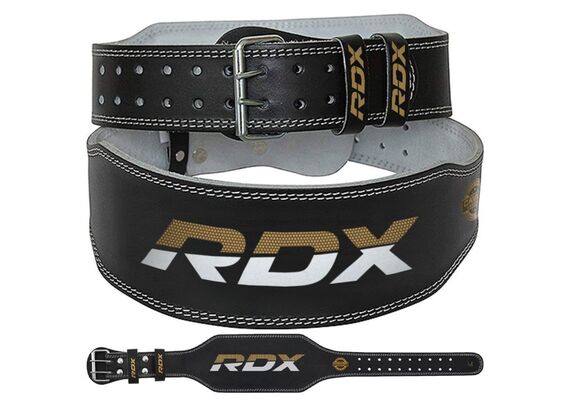 RDXWBS-4RB-L-&quot;Belt 4&quot;&quot;&quot;&quot; Leather Black Gold-L&quot;