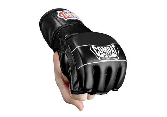 CSIFG16 BLACKLARGE-Combat Sports Traditional MMA Fight Gloves