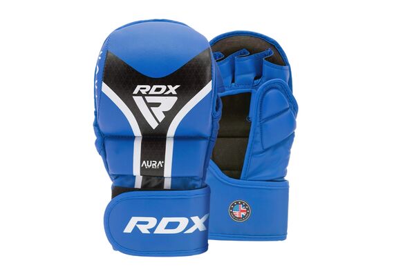 RDXGSR-T17UB-L+-RDX Grappling Gloves Shooter Aura Plus T-17 Blue/Black-L
