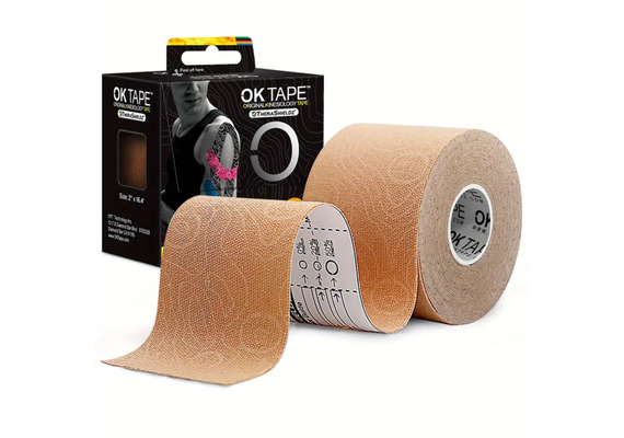 CC2017-OK TAPE PRO Kinesiology Tape, 5cm X 5m Red