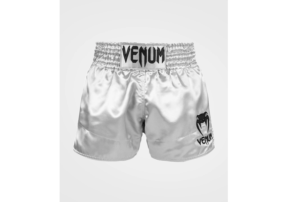 VE-03813-451-L-Venum Classic Muay Thai Shorts - Silver/Black