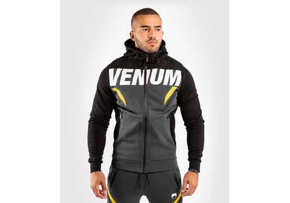 VE-04109-413-XL-Venum ONE FC Impact Hoodie - Grey/Yellow