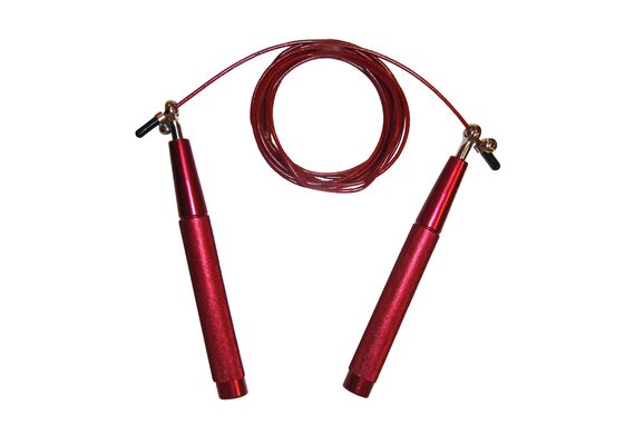 RSJRS2-RED-Fitness First Pro adjustable steel jumping rope red