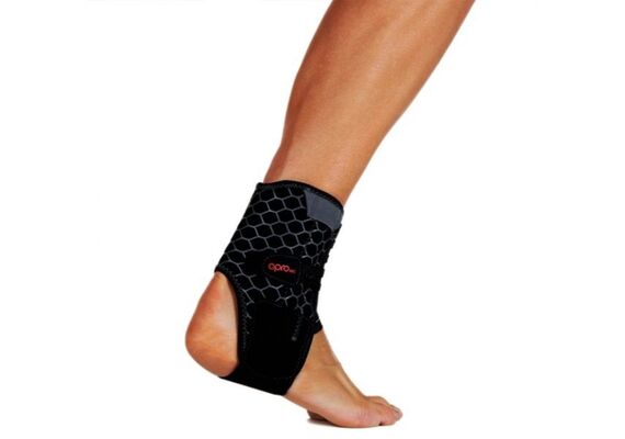 OPTEC5741-MD-OproTec Ankle Brace with Bilateral Stablilizer BLK-Medium