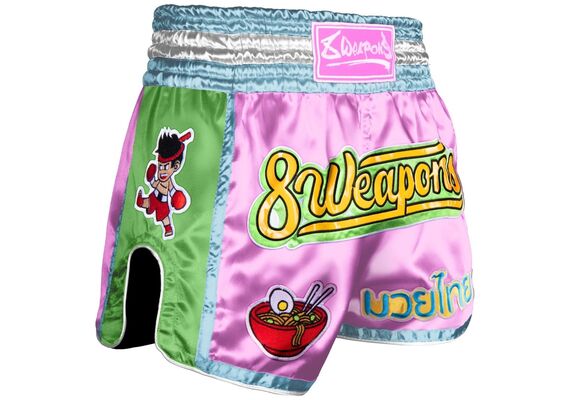 8W-8130003-2-8 WEAPONS Muay Thai Shorts - Yummy Pink