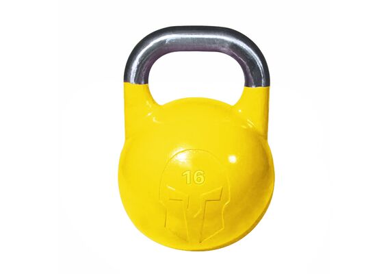 GL-7649990879635-Cast iron competition kettlebell with inlaid logo | 16 KG