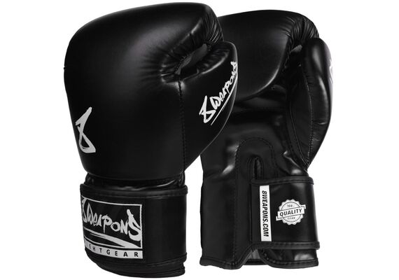 8W-8150011-1- Boxing Gloves - Pure black 10 Oz