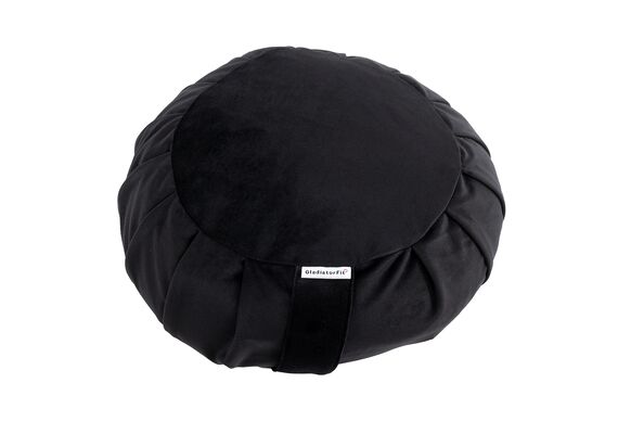 GL-7640344751553-Zafu Zen metidation cushion in cotton &#216; 35cm | Black