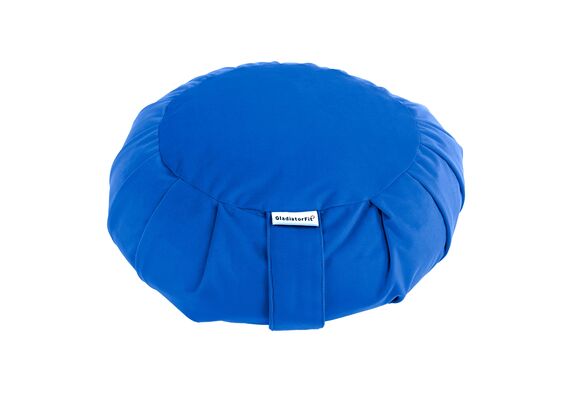 GL-7640344751560-Zafu Zen metidation cushion in cotton &#216; 35cm | Blue