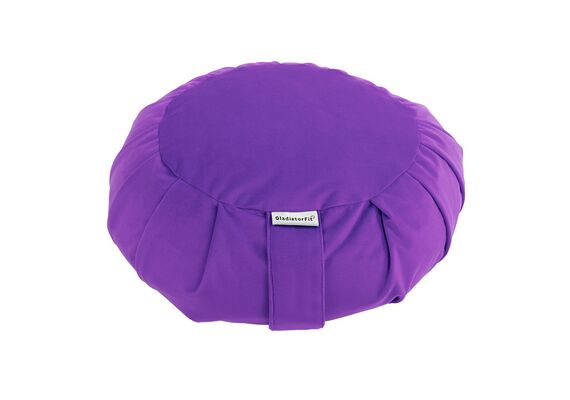 GL-7640344751584-Zafu Zen metidation cushion in cotton &#216; 35cm | Violet