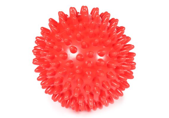 GL-7640344753755-PVC pimpled massage ball for muscle therapy | Red