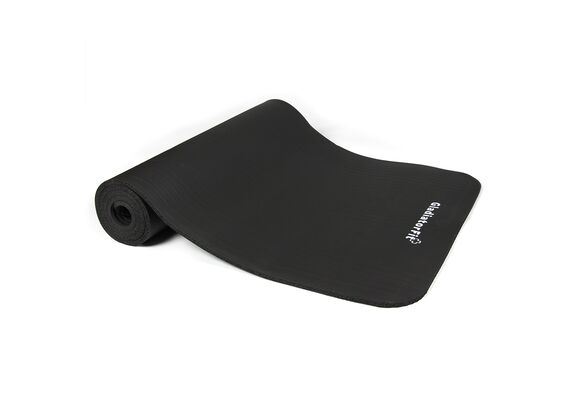 GL-7640344756749-Yoga, pilates and fitness mat with non-slip foam 180x60x1cm | Black