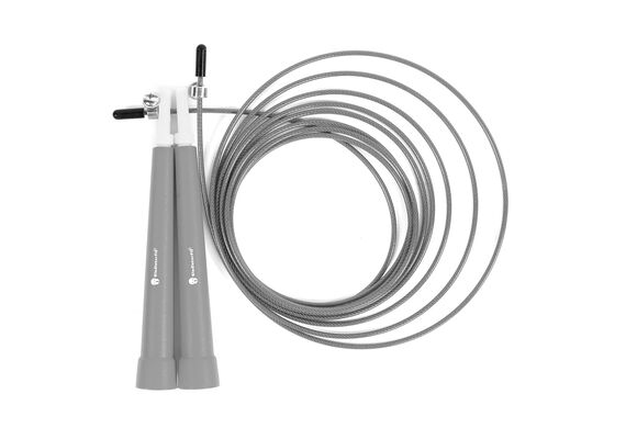 GL-7649990879123-Plastic skipping rope 180cm adjustable + bag | Grey