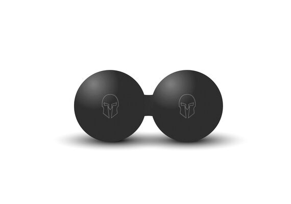 GL-7649990879925-Double massage ball in ebonite &#216; 13cm | Black