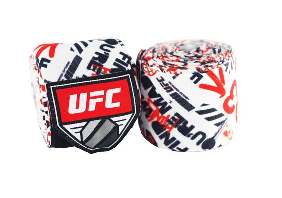 UHK-75702-UFC Pattered Hand Wrap, RD/WH