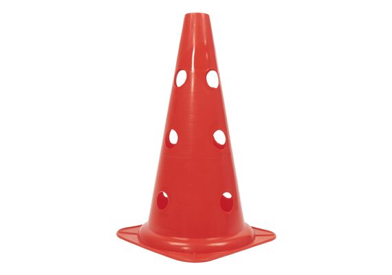 GL-7640344752130-Cones 38cm perforated 12 holes for &#216; 25mm stakes (set of 2) | Red