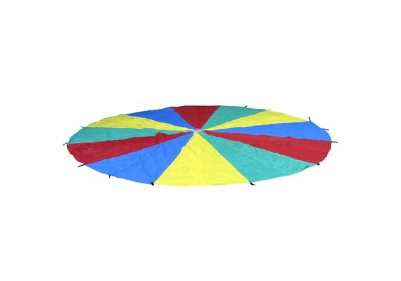 GL-7640344753977-Rainbow parachute in polyester fabric for children 20 handles | 700 CM