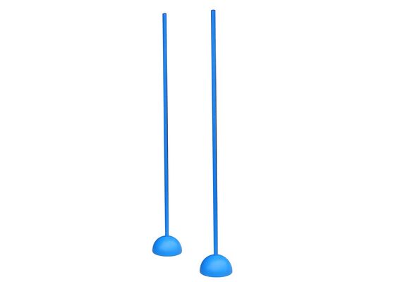 GL-7640344754905-Plastic posts with studs and stakes for training | 2 PIQUETSBlue