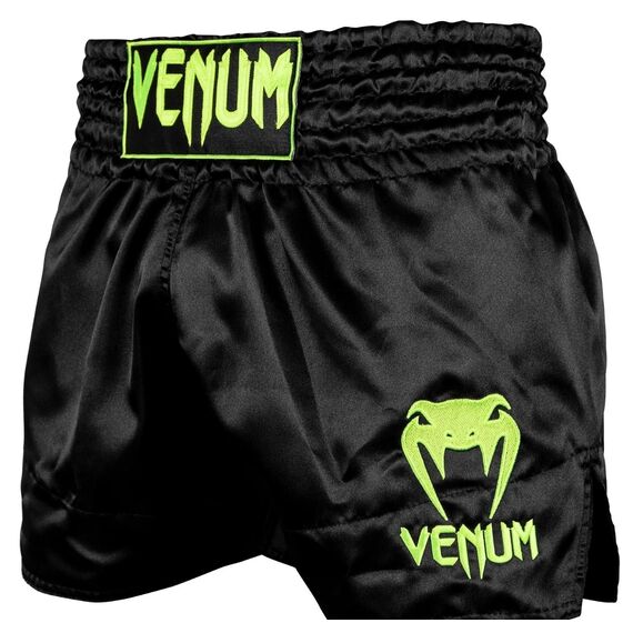 VE-03813-116-S-Venum Muay Thai Shorts Classic - Black/Neo Yellow