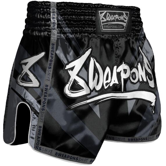 8W-8050042-2-8 WEAPONS Muay Thai Shorts, Shift, black-matt M