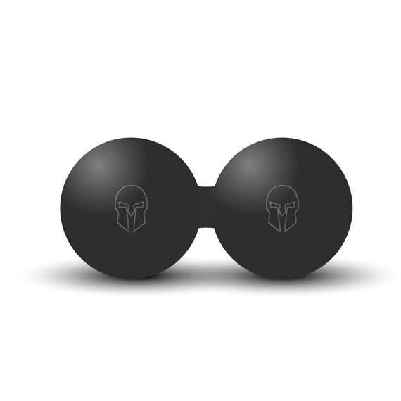 GL-7649990879925-Double massage ball in ebonite &#216; 13cm | Black