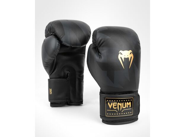 VE-04689-126-10OZ-Venum Razor Boxing Gloves - Black/Gold - 10 Oz